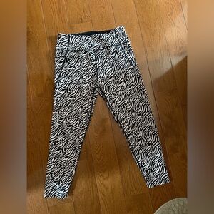 Victoria's Secret Black and White Zebra Print Leggings